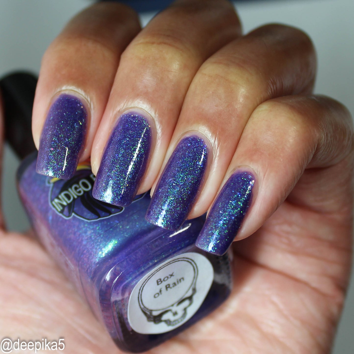 Box of Rain - purple shimmer mix (w/ Auroras) - glow in the dark - matte