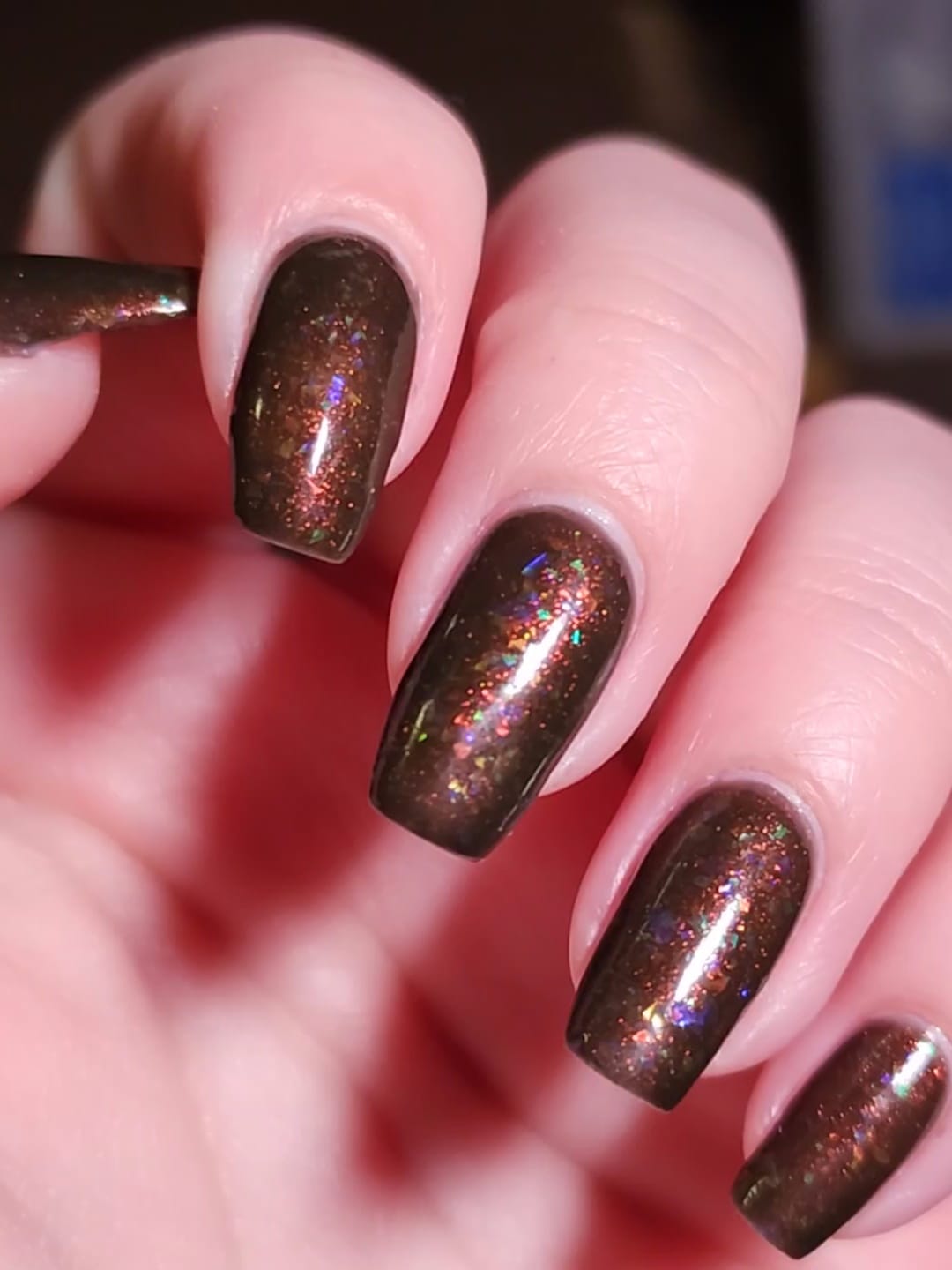 Land Before Swine - brown w/ OG UP shimmer + OG UP multichrome flakies
