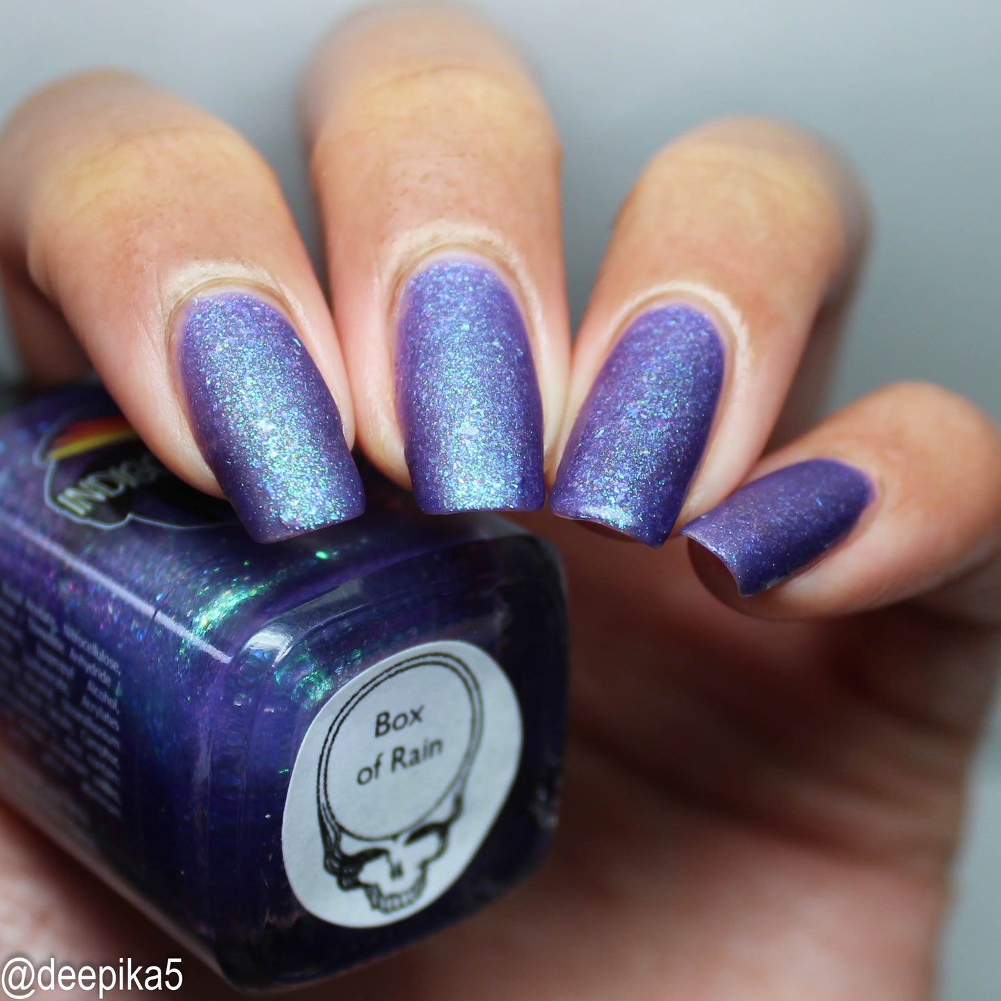 Box of Rain - purple shimmer mix (w/ Auroras) - glow in the dark - matte