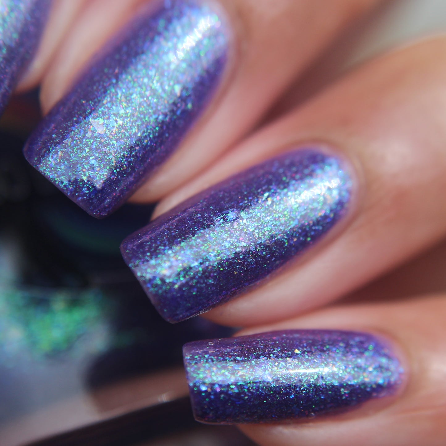 Box of Rain - purple shimmer mix (w/ Auroras) - glow in the dark - matte