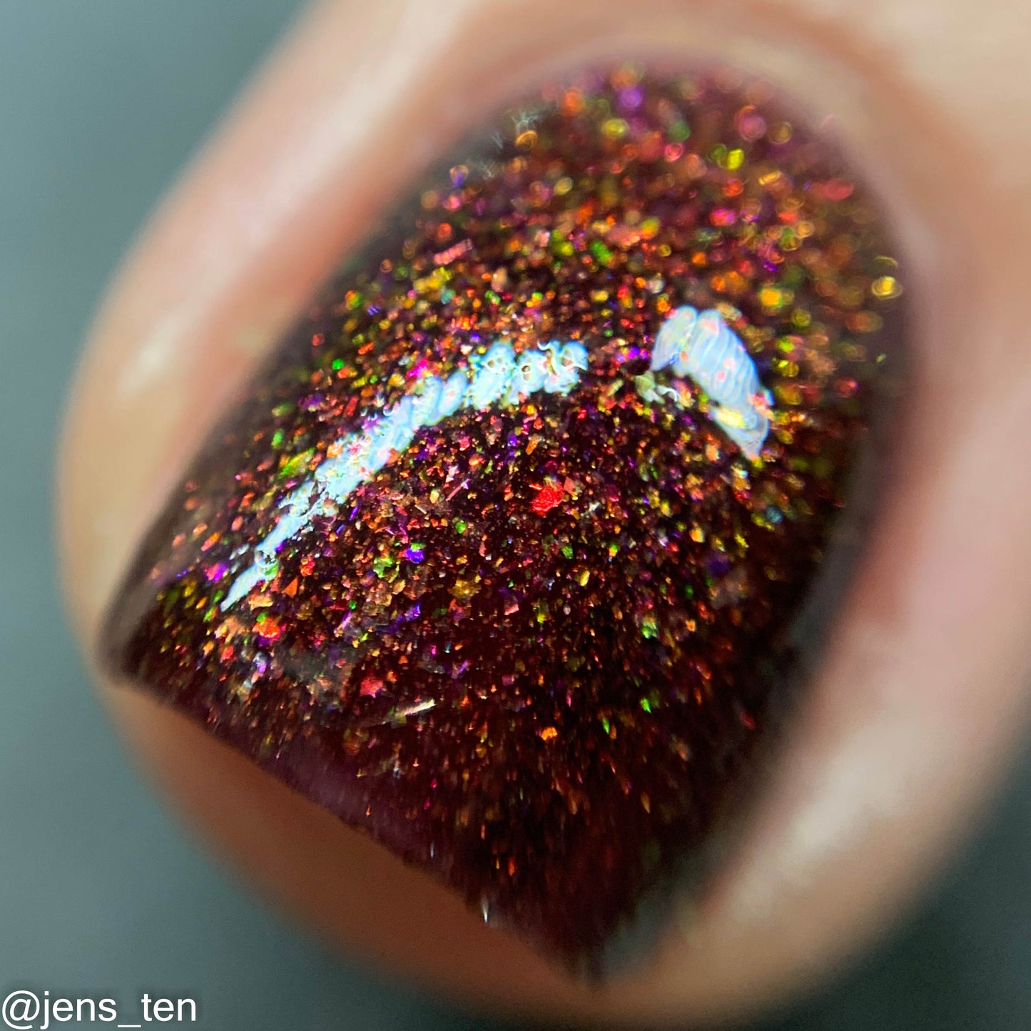 Splintered Sunlight - brown/deep maroon base - shimmer mix (w/ Auroras) - glow in the dark - matte