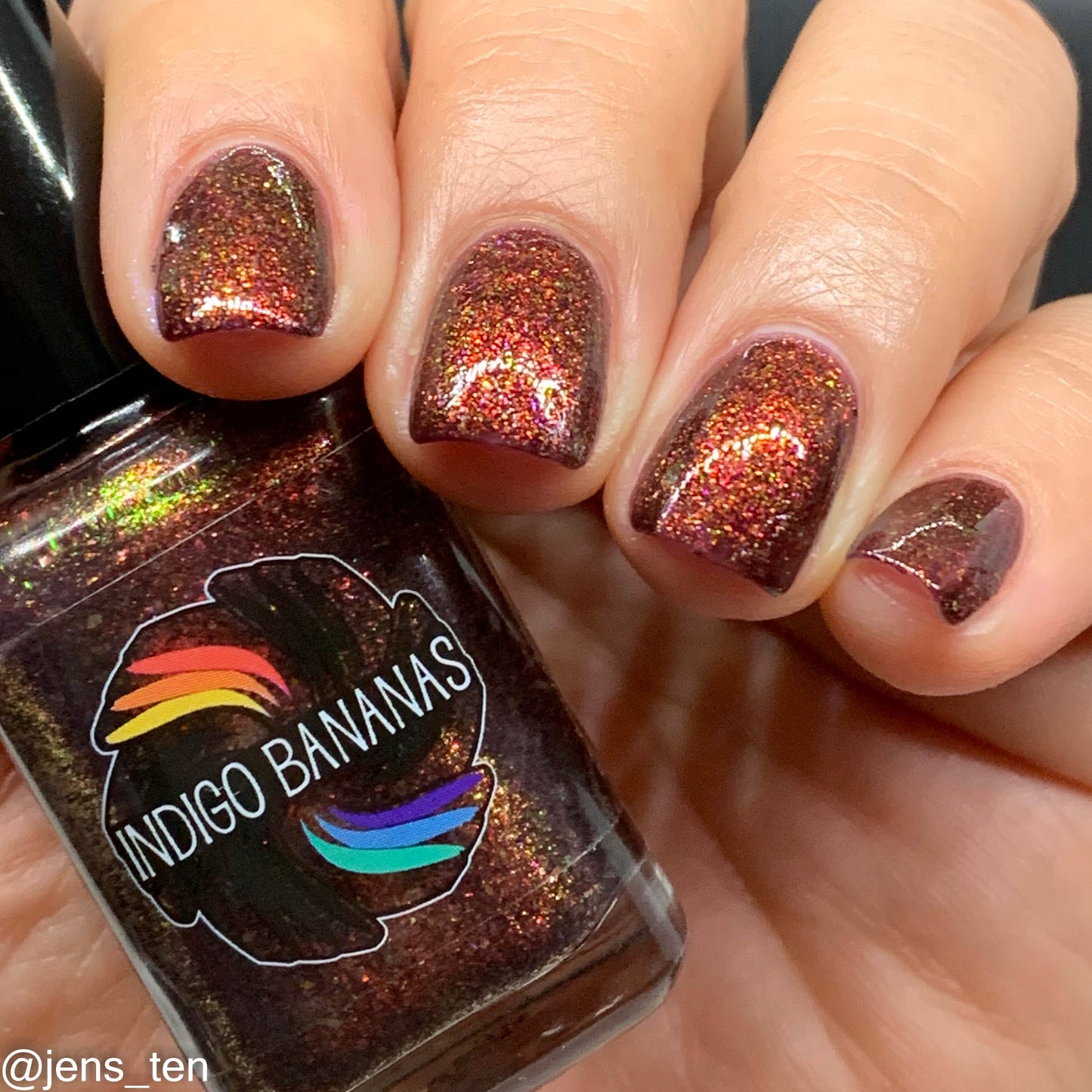 Splintered Sunlight - brown/deep maroon base - shimmer mix (w/ Auroras) - glow in the dark - matte