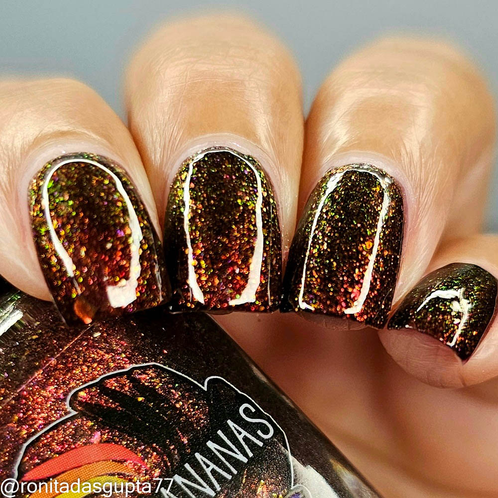 Splintered Sunlight - brown/deep maroon base - shimmer mix (w/ Auroras) - glow in the dark - matte