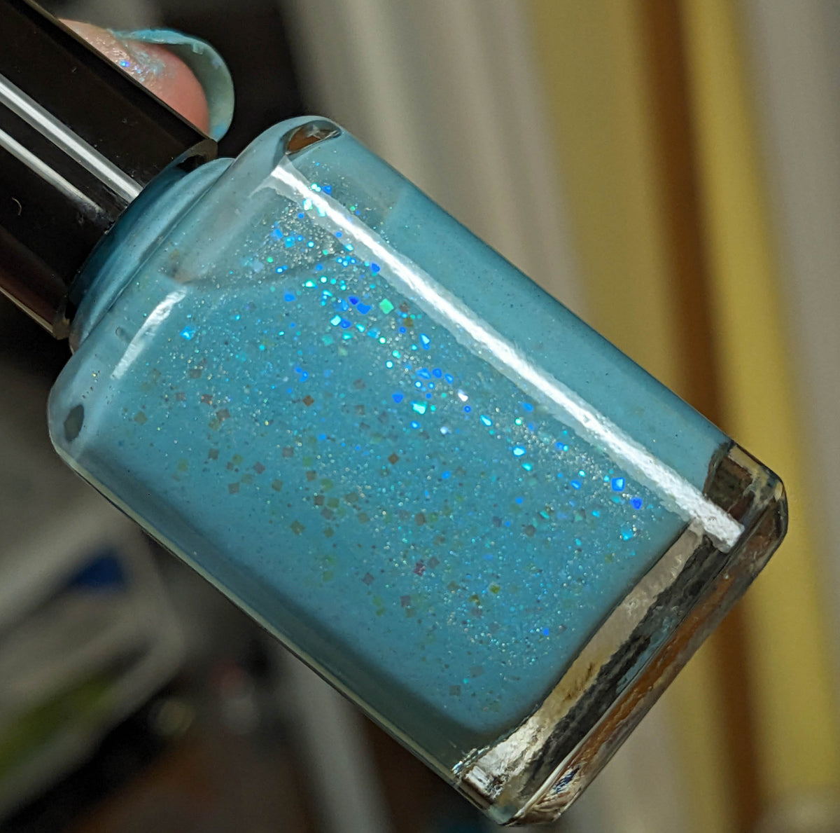 Sea Country - aquamarine jelly & holo & iridescent glitter - March 2024 Polished Jewel Society custom