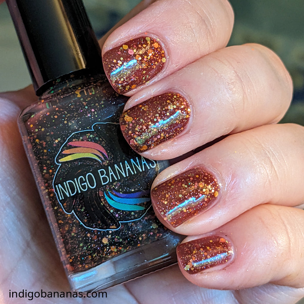 Kaiju, iku zo! - reddish-brown neon glitter - UV reactive