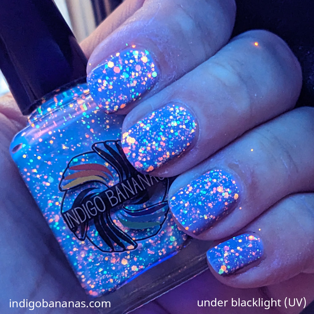 Kaiju, iku zo! - reddish-brown neon glitter - UV reactive