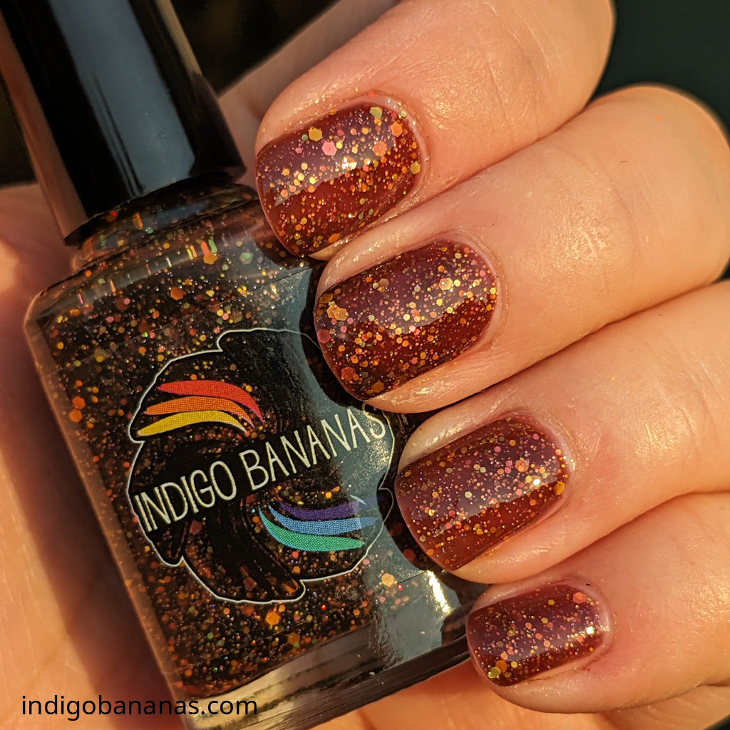 Kaiju, iku zo! - reddish-brown neon glitter - UV reactive