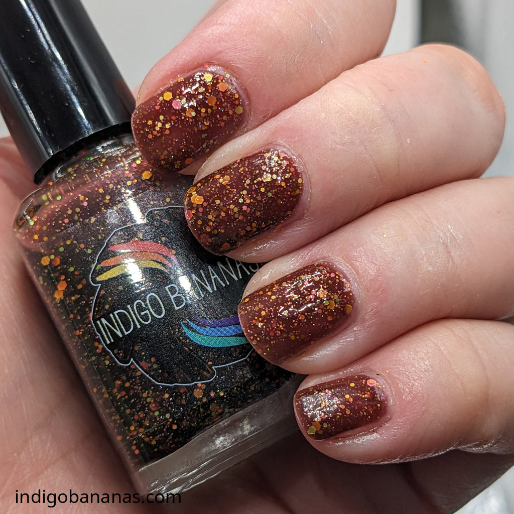 Kaiju, iku zo! - reddish-brown neon glitter - UV reactive