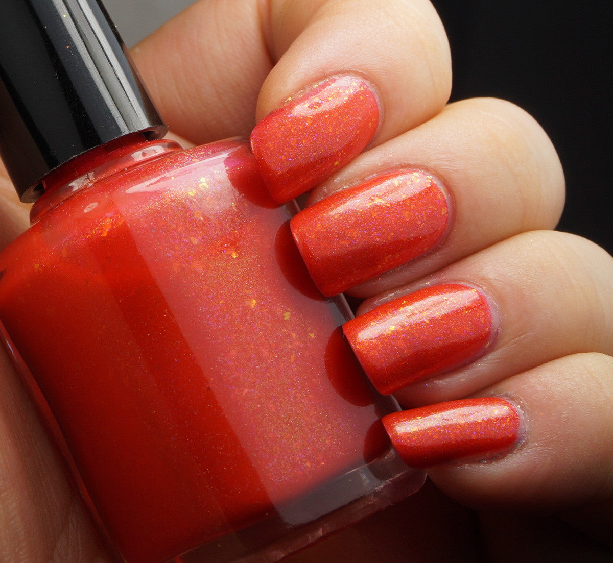 Molten Universe - OG UP - orange red flakie & shimmer