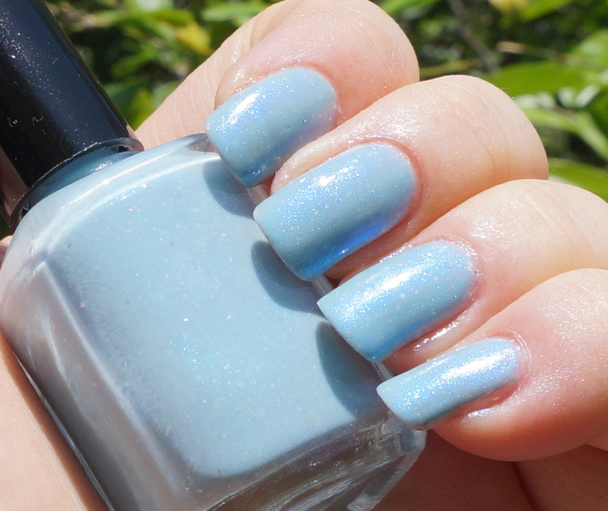 Storm Drops 2.0 - light grey 'Raindrops' microflakies & aqua OG UP sibling shimmer