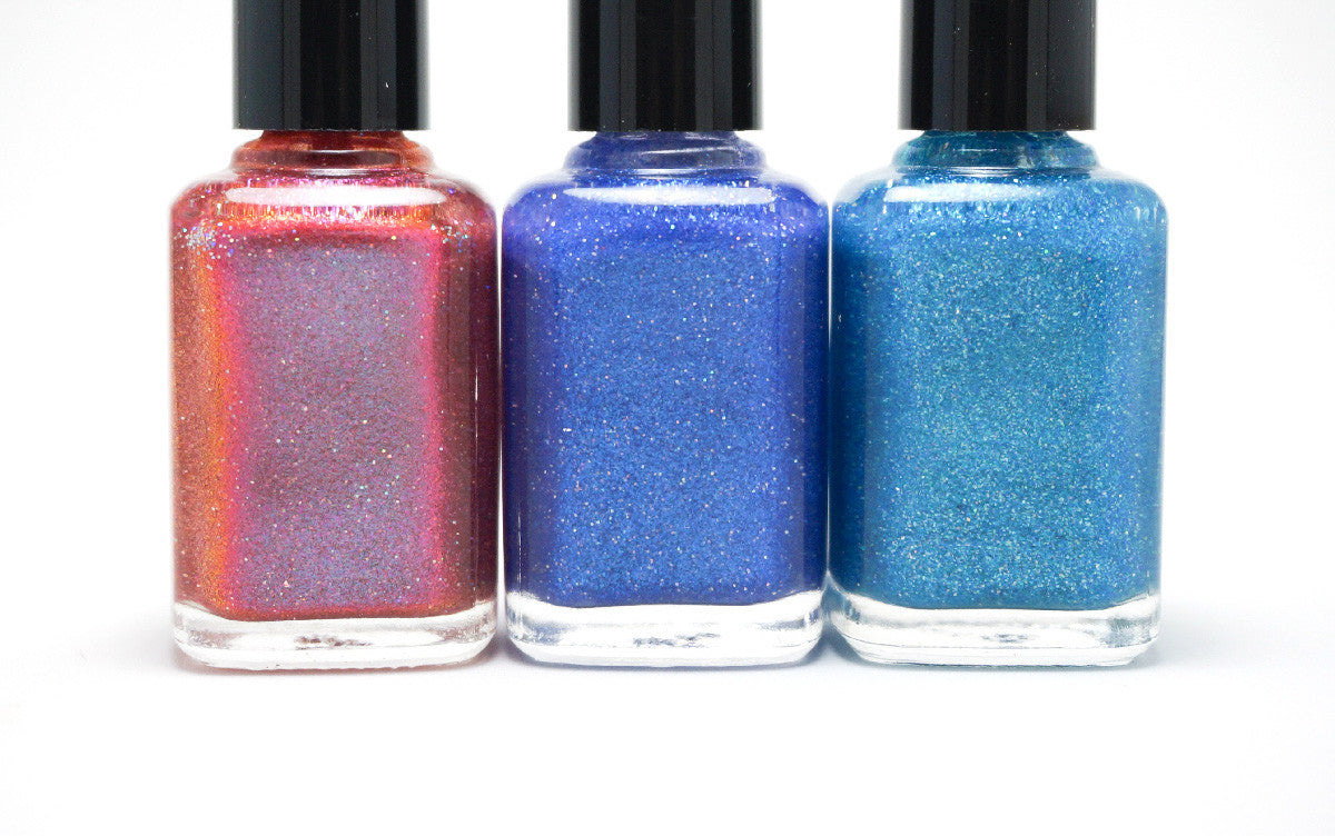 Roll in Ze Hay - indigo glass fleck glow in the dark - GLOWS TEAL