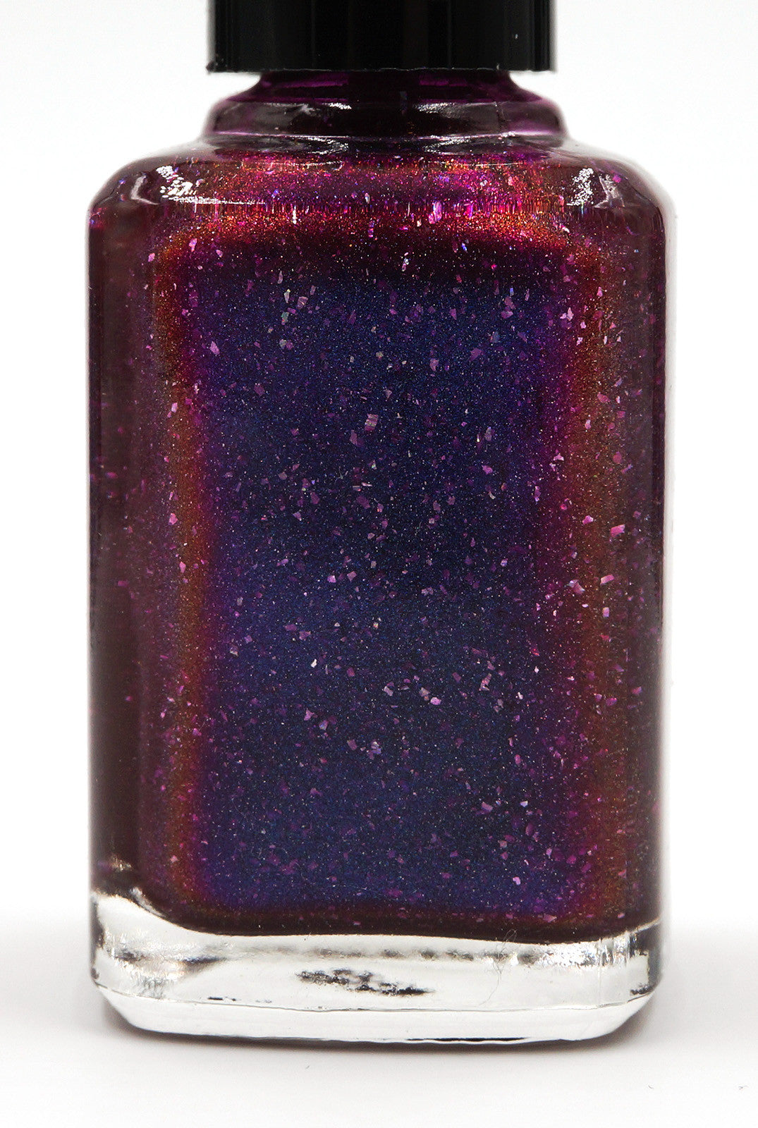 These Violet Delights Have Violet Ends - dark fuchsia multichrome linear holographic w/ flakies