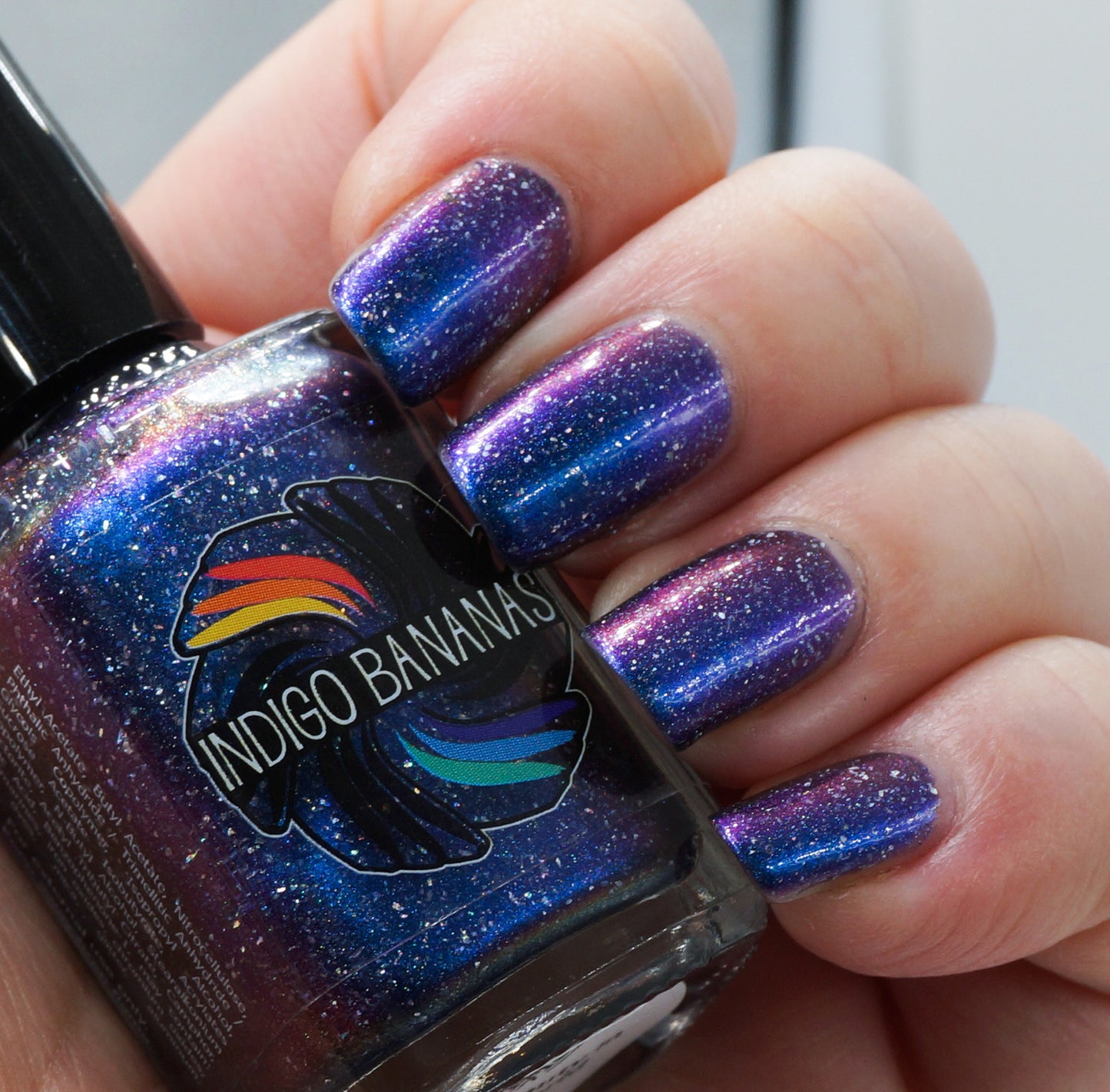 The Beauty in the World - light blue multichrome linear holographic w/ flakies