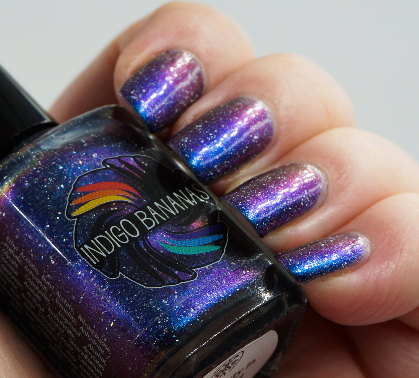 The Beauty in the World - light blue multichrome linear holographic w/ flakies