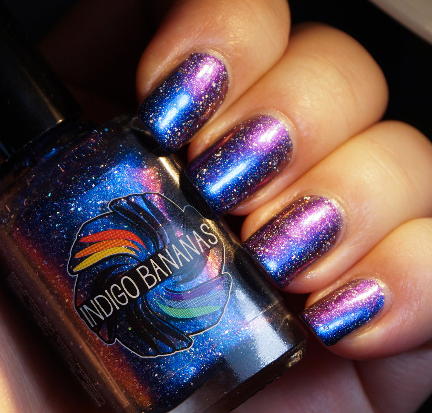 The Beauty in the World - light blue multichrome linear holographic w/ flakies