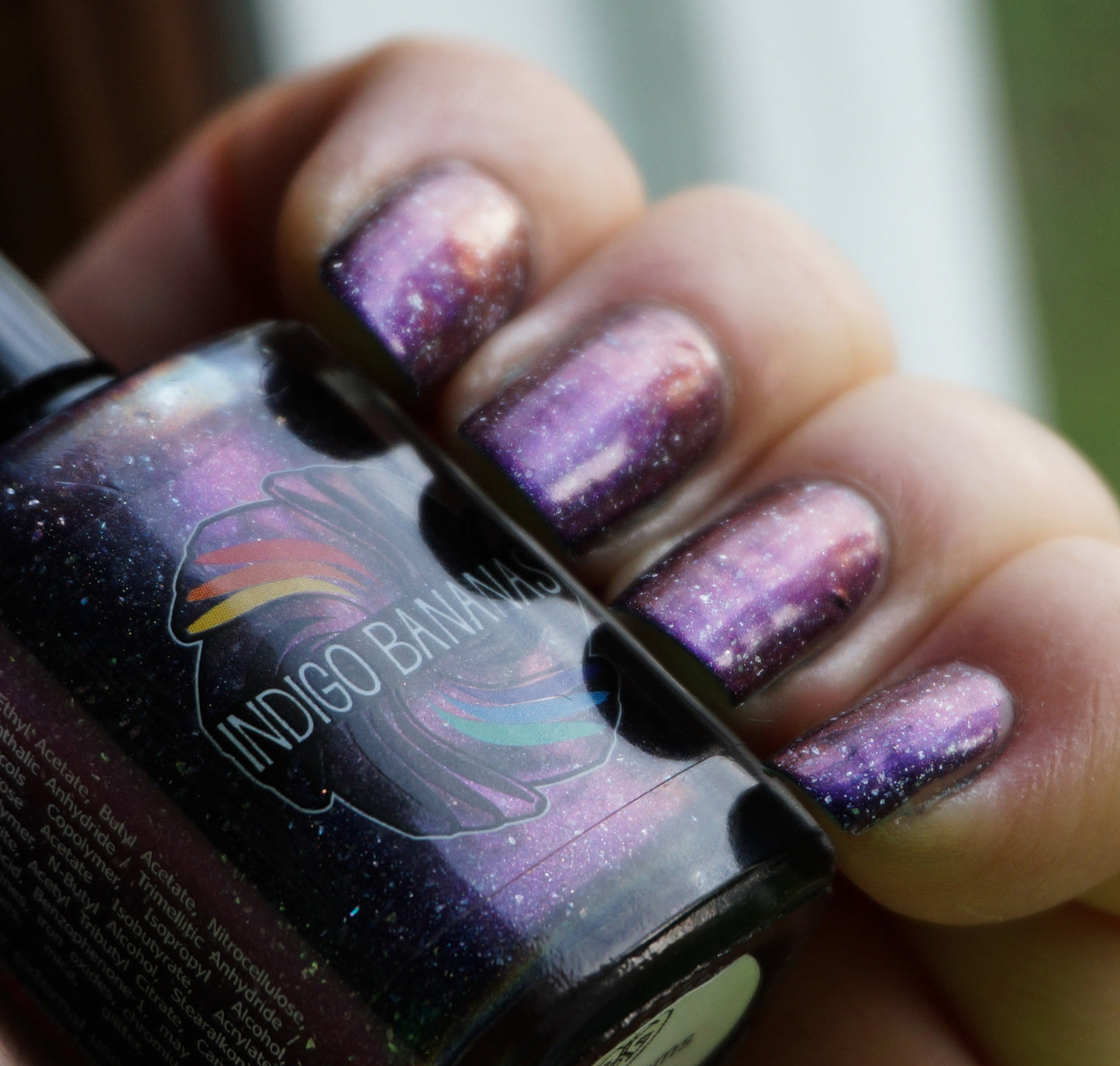 What Dreams May Come - dark blue multichrome linear holographic w/ flakies