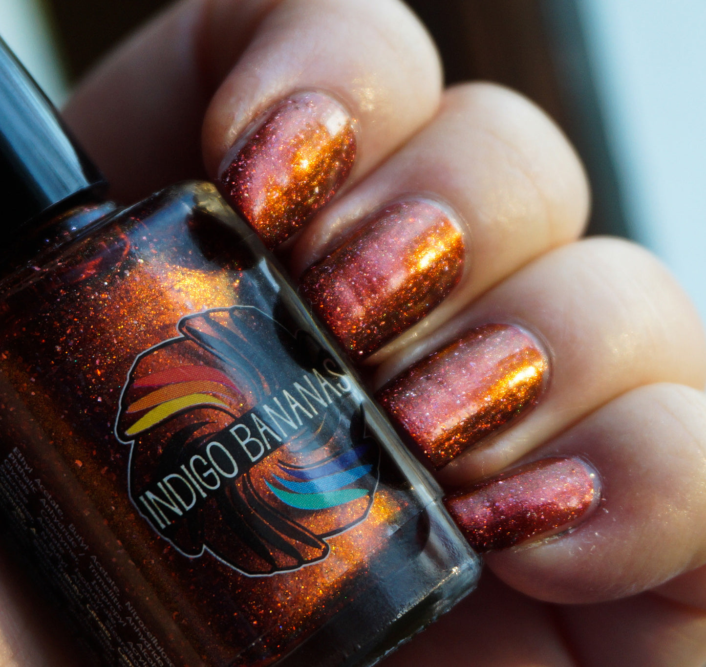 Great Beasts Once Roamed This World - orange red multichrome linear holographic w/ flakies