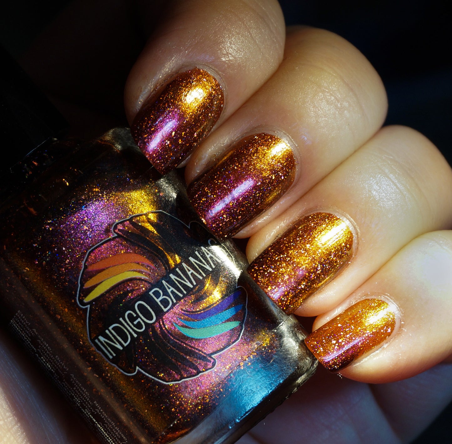 Great Beasts Once Roamed This World - orange red multichrome linear holographic w/ flakies