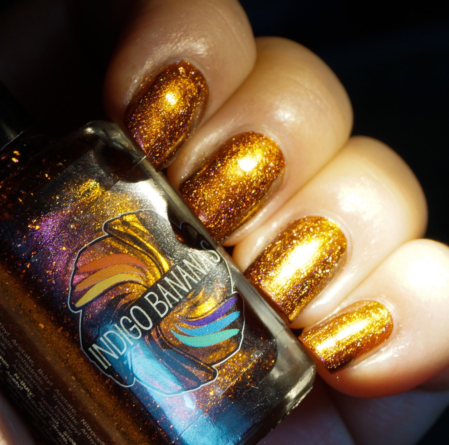 Great Beasts Once Roamed This World - orange red multichrome linear holographic w/ flakies