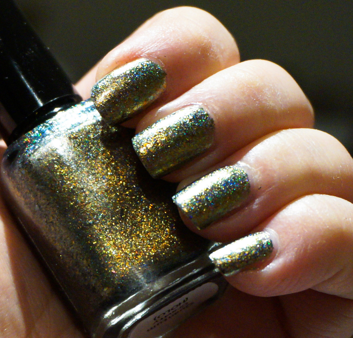 Quantum Gravity (HOLO) - gold chrome flakie linear holographic