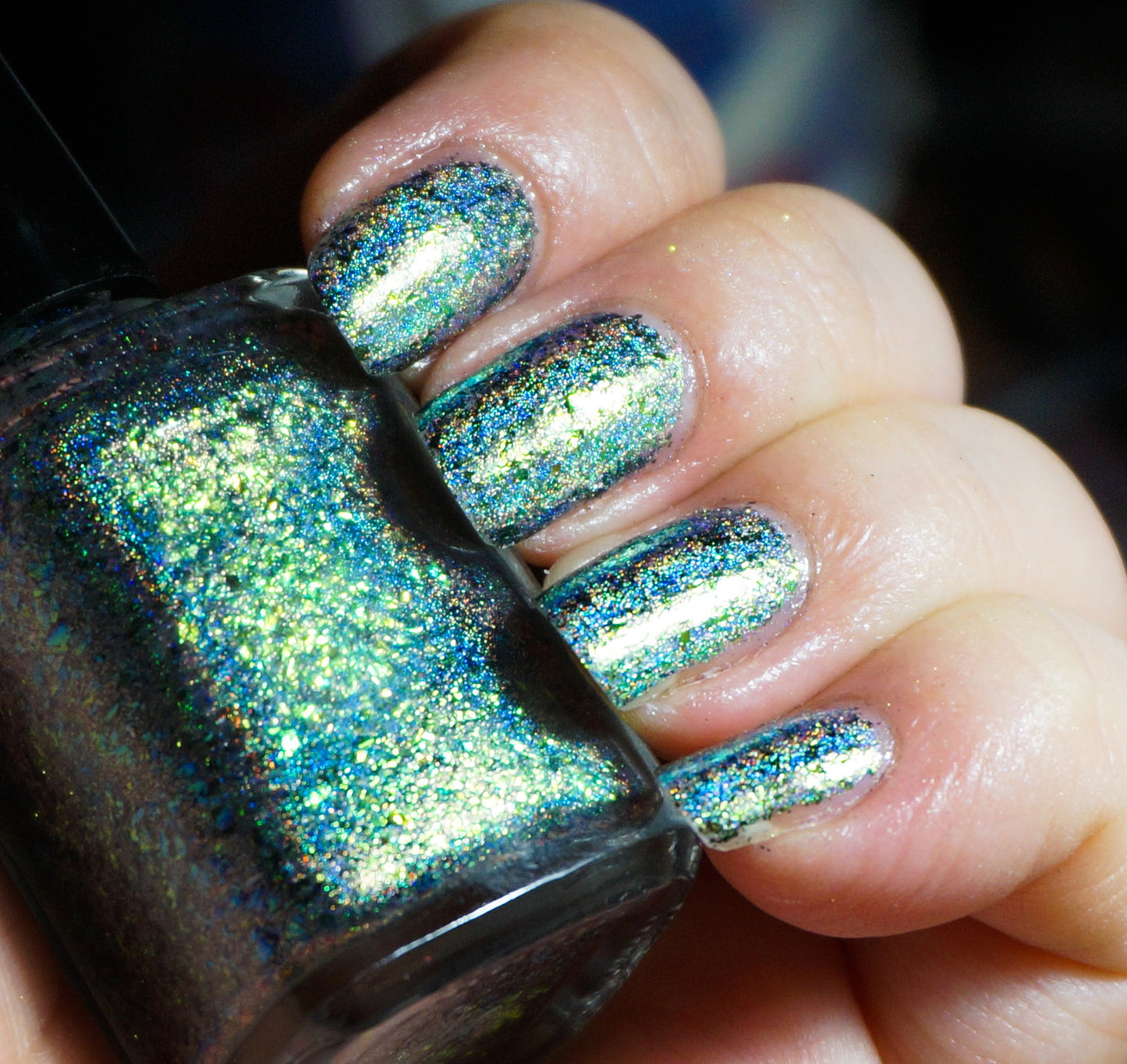 A Greener World (HOLO) - gold-green/green/blue mega chrome flakie