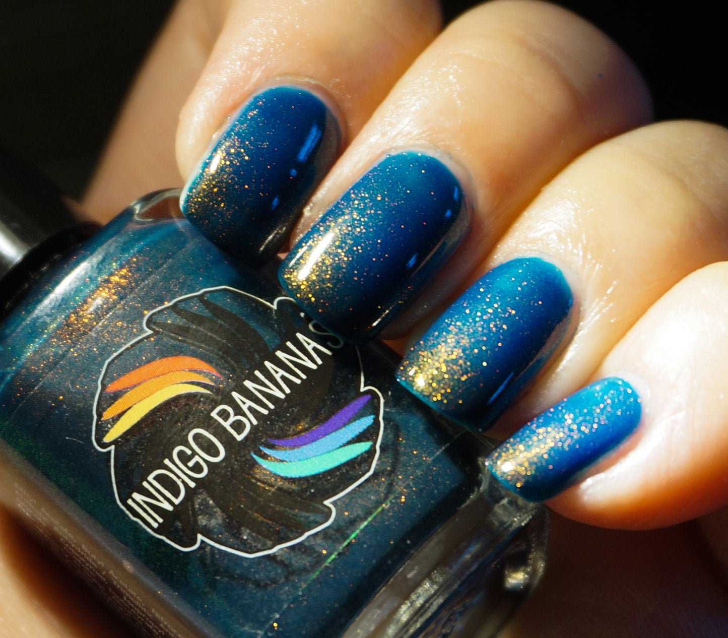 Dark Star (D) - blackened teal UP shimmer ('unicorn pee')