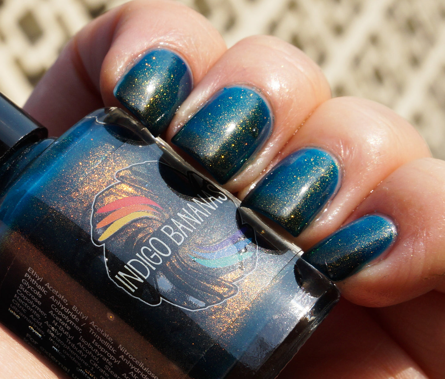 Dark Star (D) - blackened teal UP shimmer ('unicorn pee')