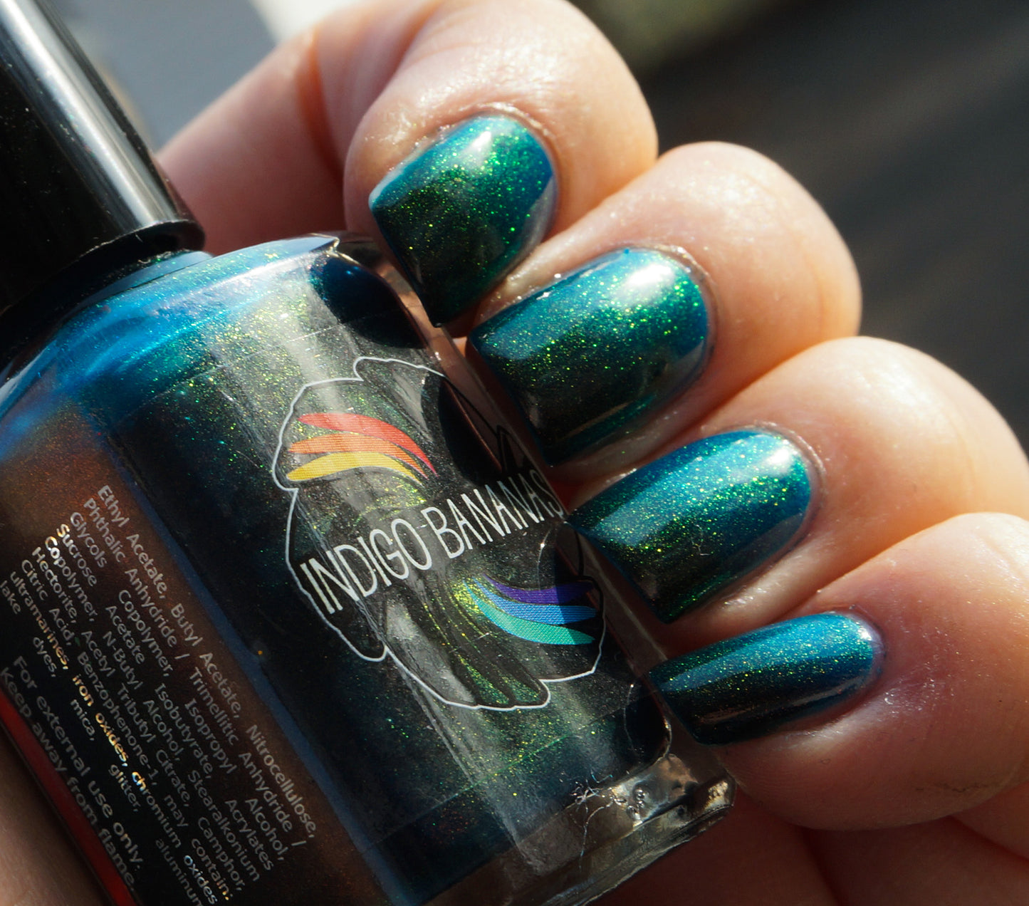 Dark Star (D) - blackened teal UP shimmer ('unicorn pee')