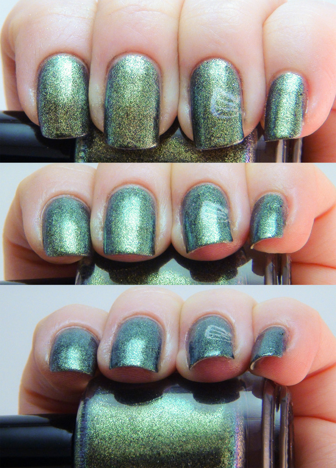 Low-key - olive/green multichrome glass fleck