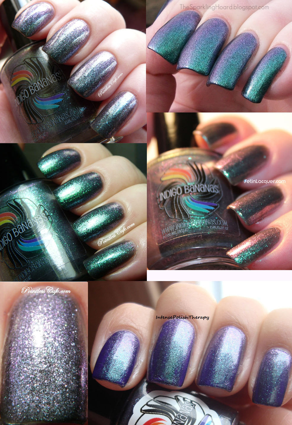 Anansi - green/purple multichrome glass fleck