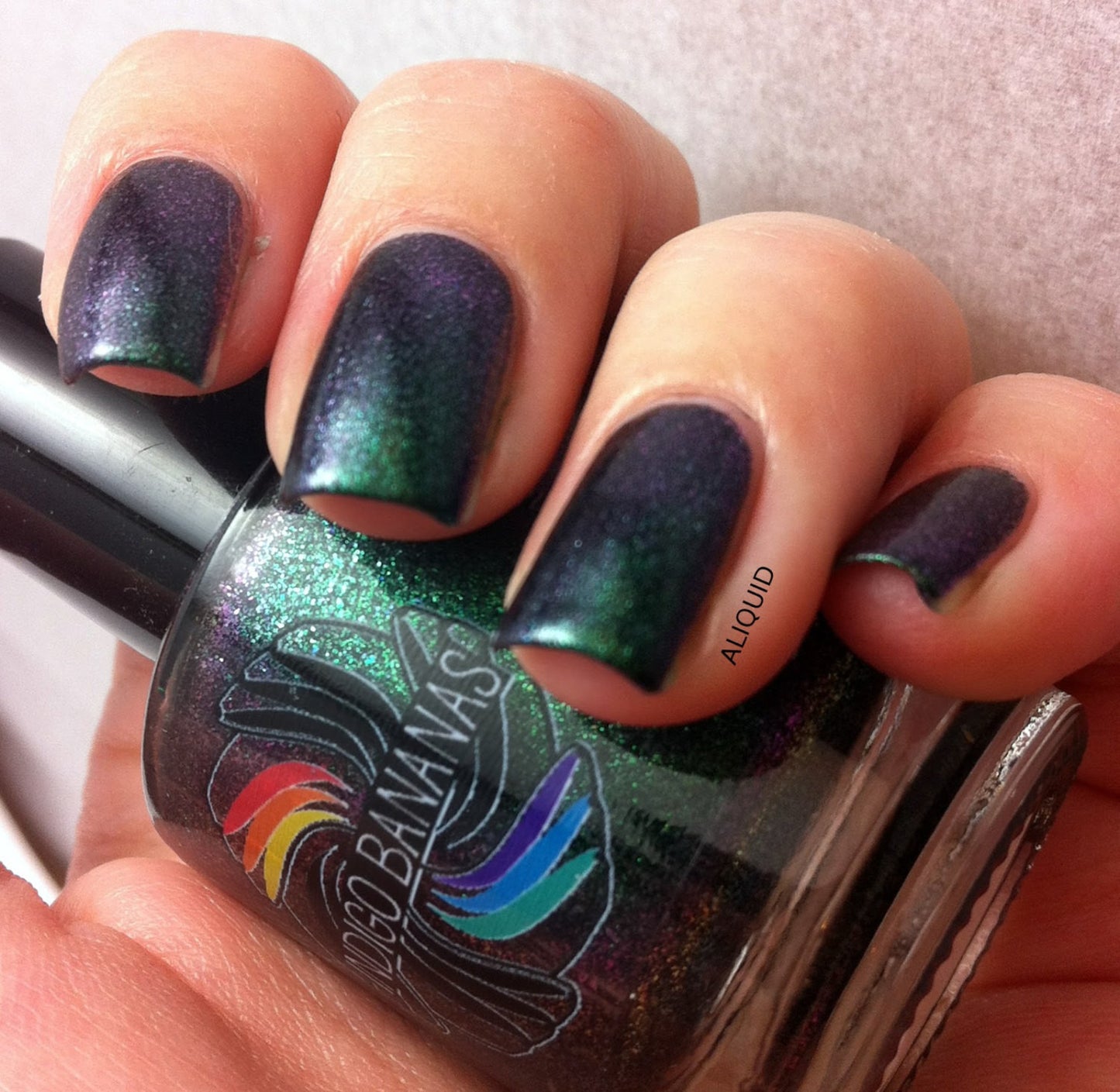 Anansi - green/purple multichrome glass fleck