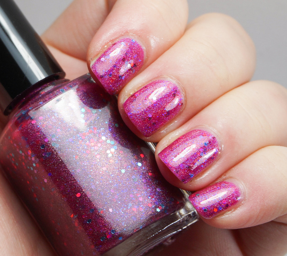 Hot Ice Creams for Cold Days - fuchsia/pink linear holographic & glitter