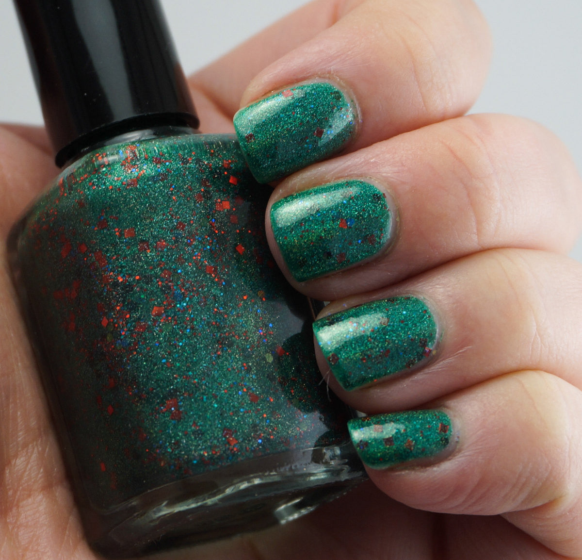 Joy Forever - emerald green linear holographic & glitter