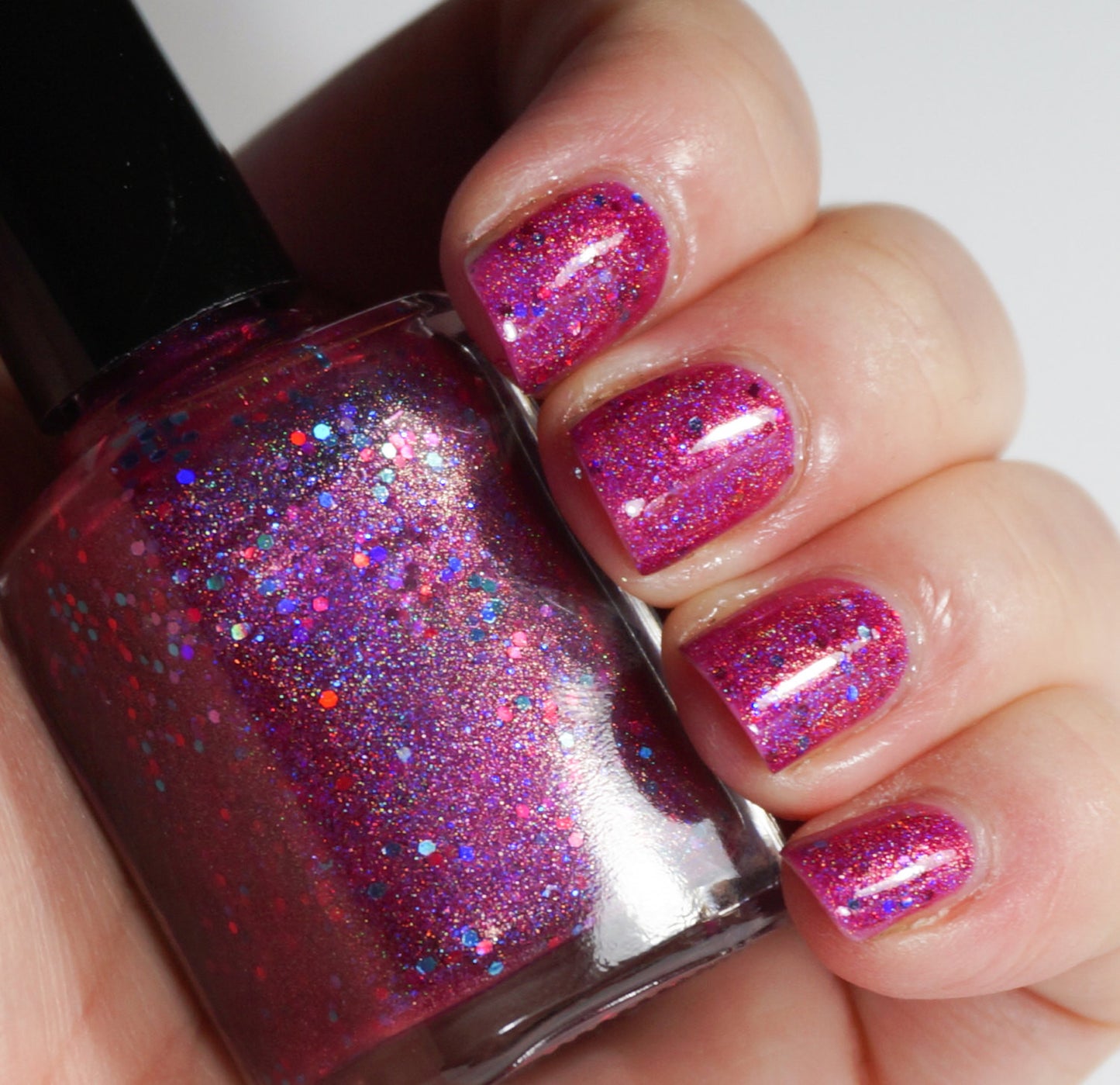 Hot Ice Creams for Cold Days - fuchsia/pink linear holographic & glitter