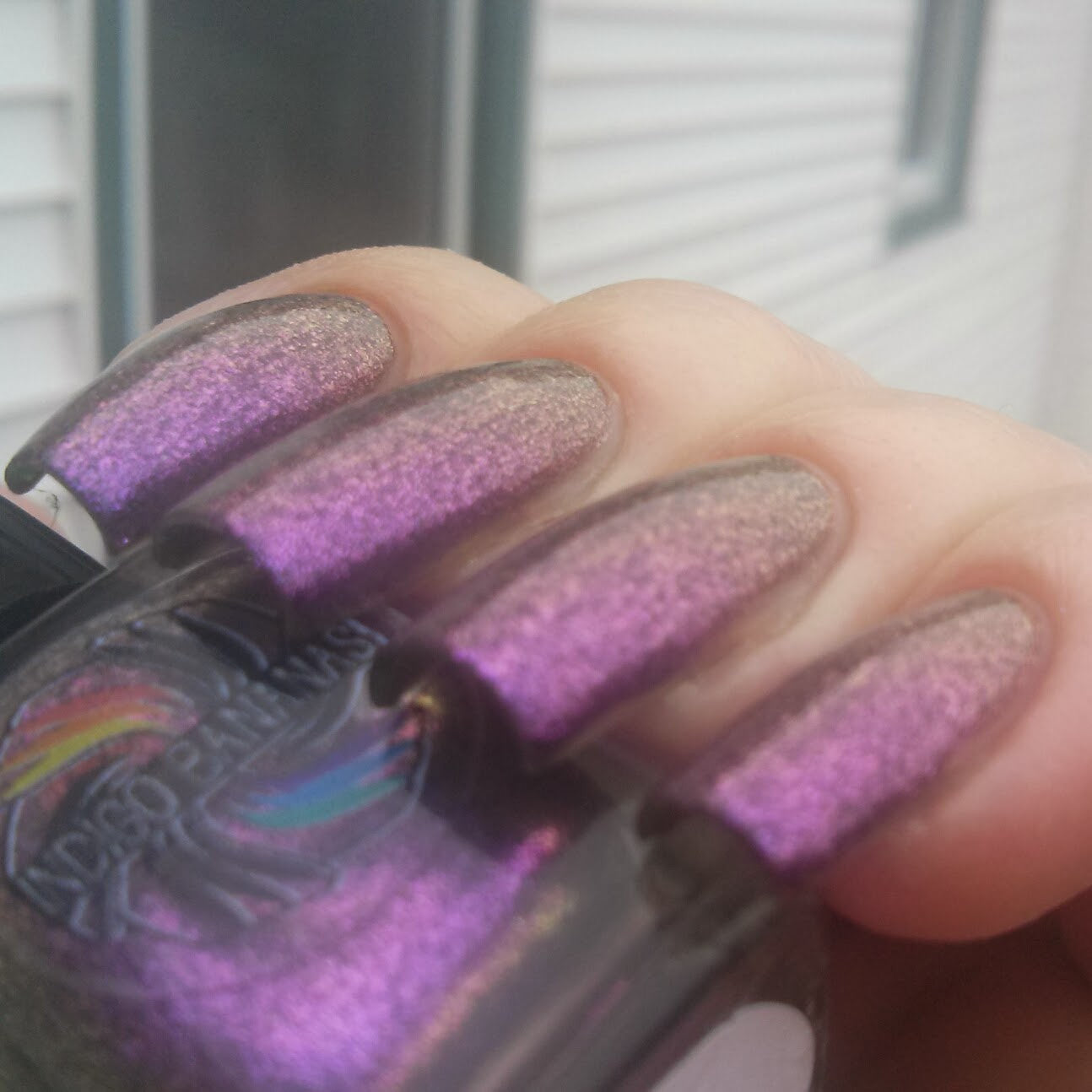 Wednesday - purple/pink/gold multichrome glass fleck
