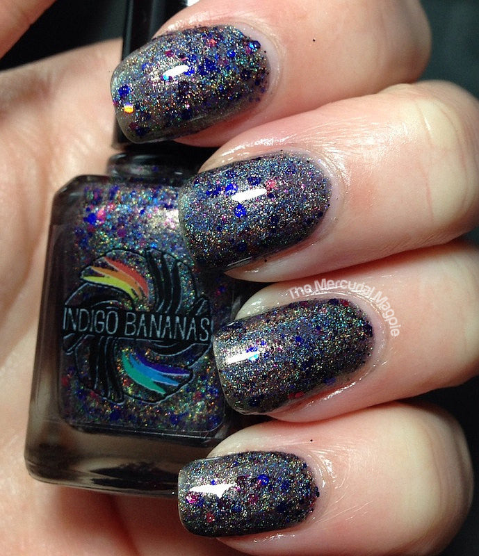 You Get Nothing! - grey/black linear holographic & glitter