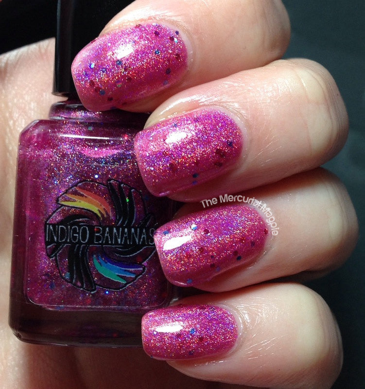 Hot Ice Creams for Cold Days - fuchsia/pink linear holographic & glitter