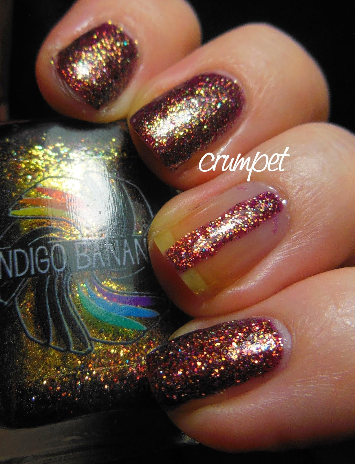 2% Butterscotch Ripple - plum base & colorshifting glitter