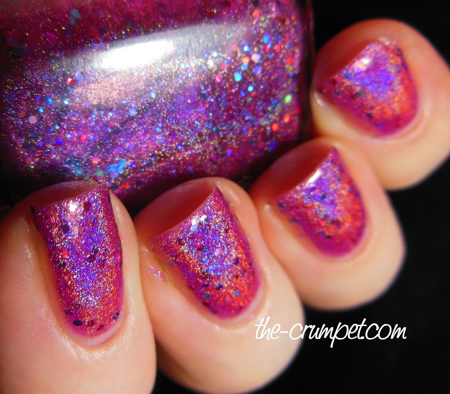 Hot Ice Creams for Cold Days - fuchsia/pink linear holographic & glitter