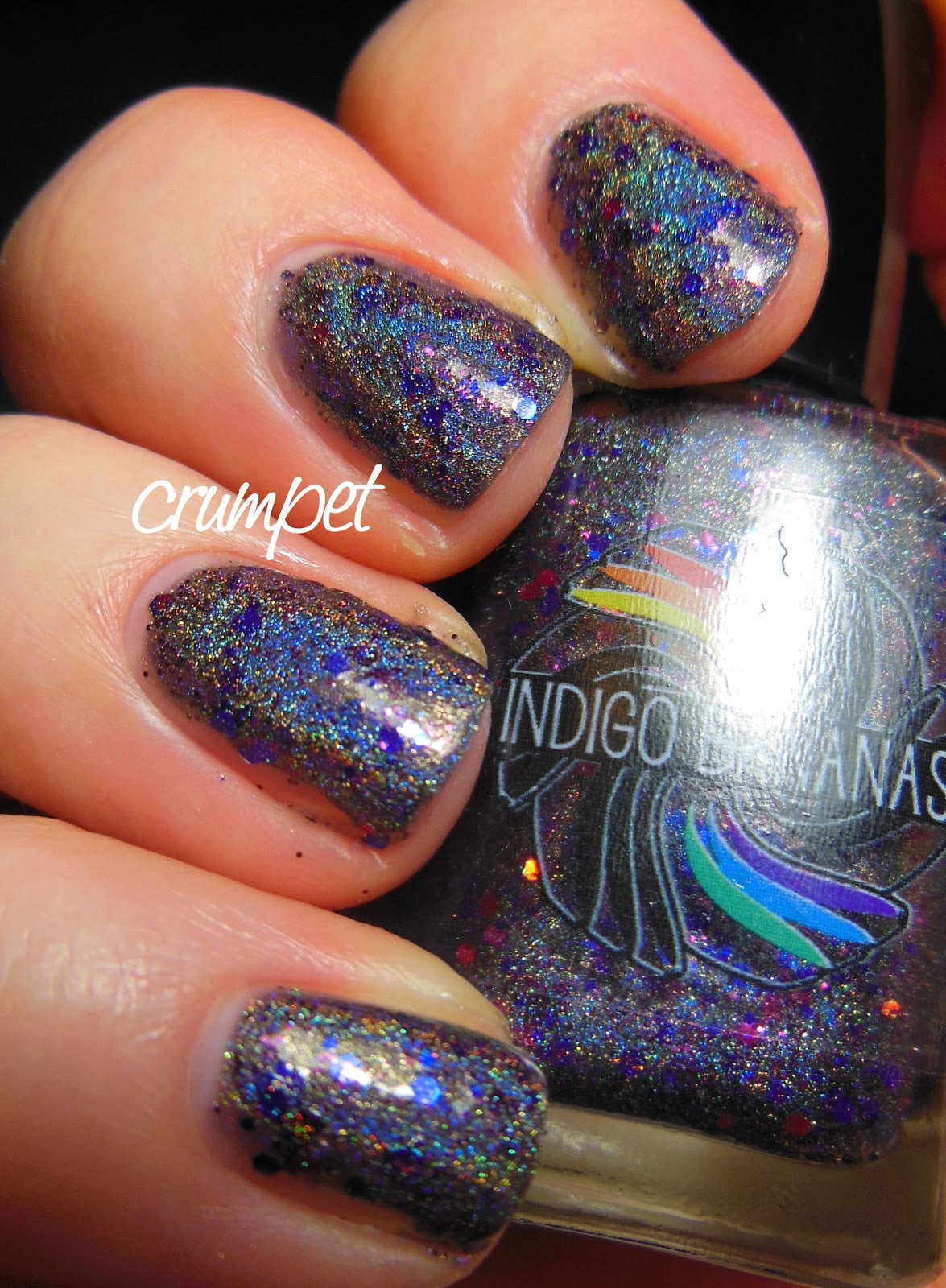 You Get Nothing! - grey/black linear holographic & glitter
