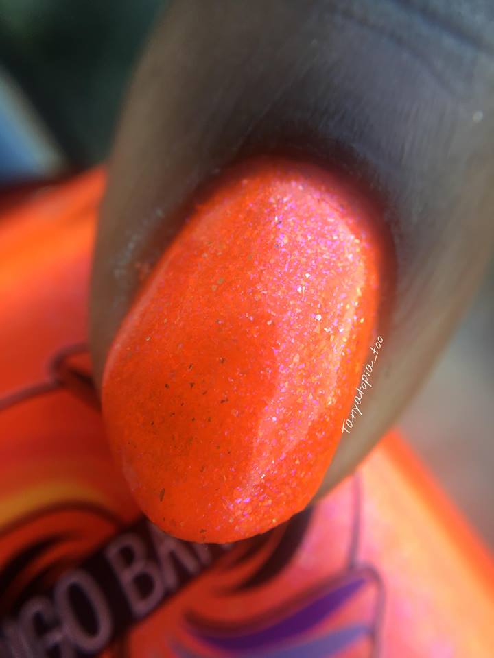 Springtime in Antelope Valley - neon orange glass fleck / multicolor shimmer - OYGTBH custom