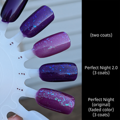 Perfect Night (for Mystery & Horror) 2.0 & OLD- OG UP - red-purple w/ aqua/blue colorshifting flakies & shimmer
