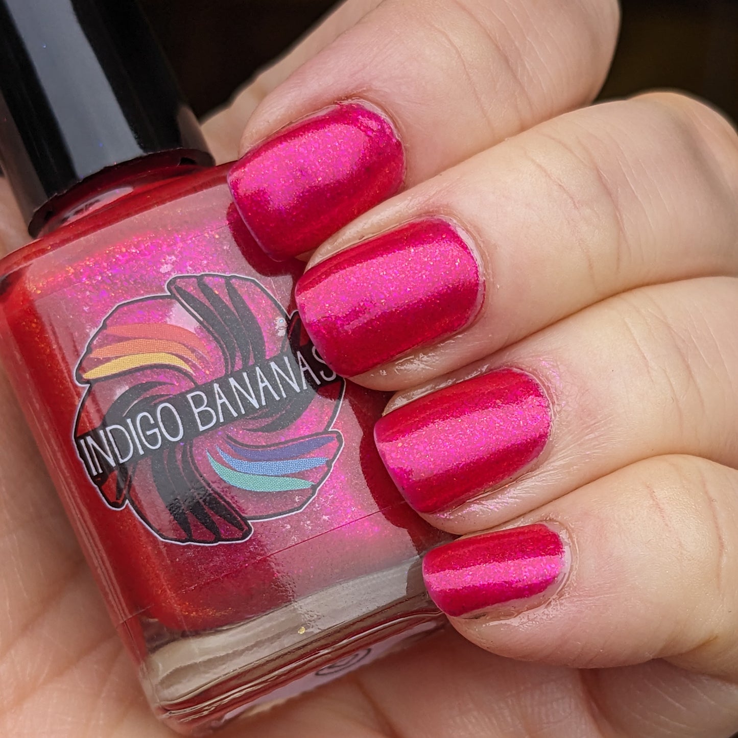 The Fire Will Not Consume Us - Red w/ Pink to Gold Aurora shimmer