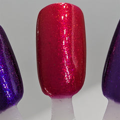The Fire Will Not Consume Us - Red w/ Pink to Gold Aurora shimmer