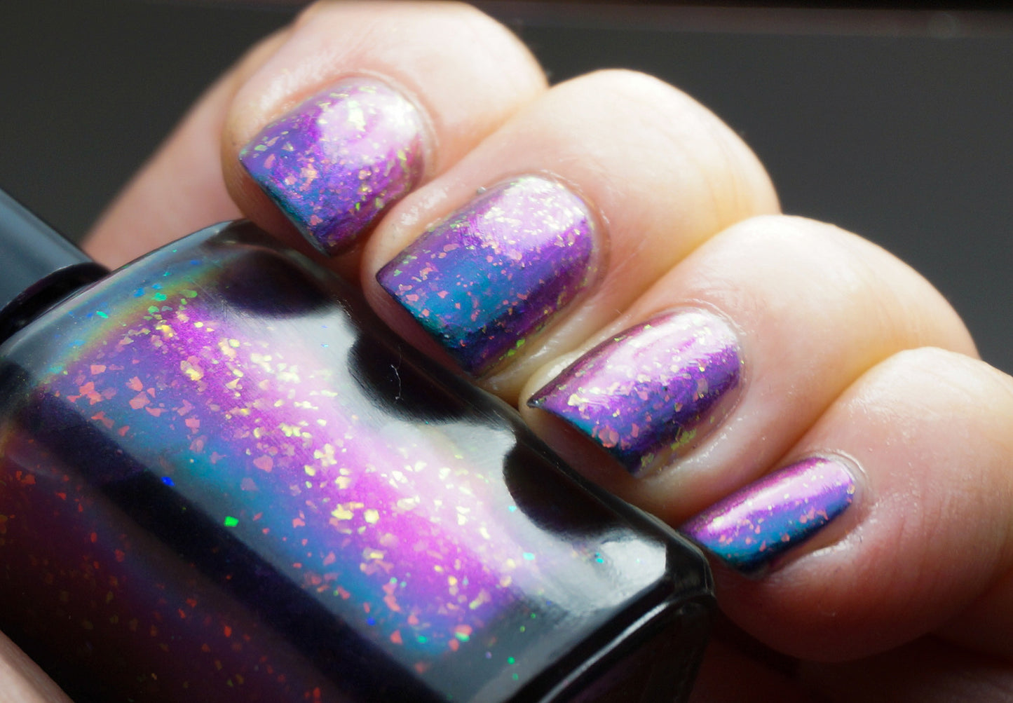 Viridescens - OG UP - teal multichrome flakie with OG UP flakies